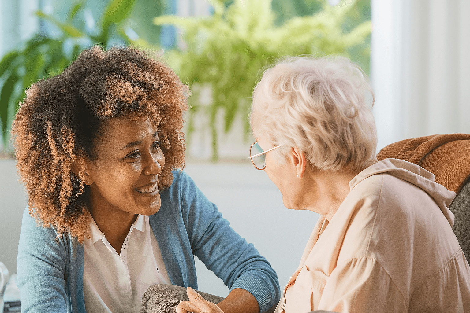 Residents and caregivers at VIP Living Center
